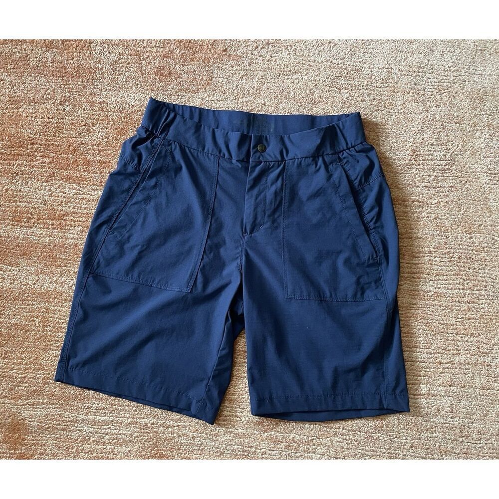 Reel Life Shorts Men’s Large Performance Fishing Zip Front Pockets Navy Blue M